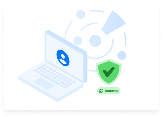 User on device verified in real time