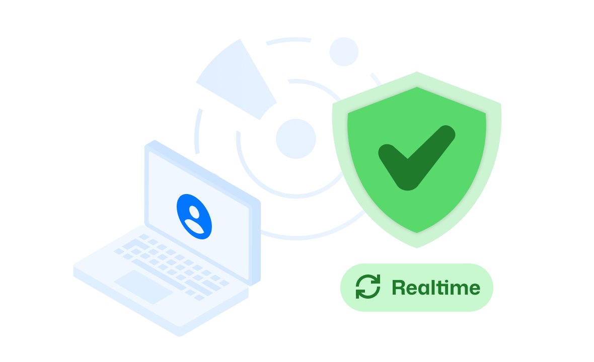 A verified user on the endpoint, signed in with no user action