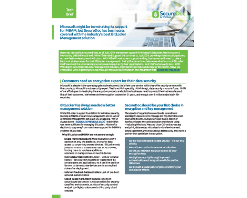 Tech Brief BitLocker and MBAM