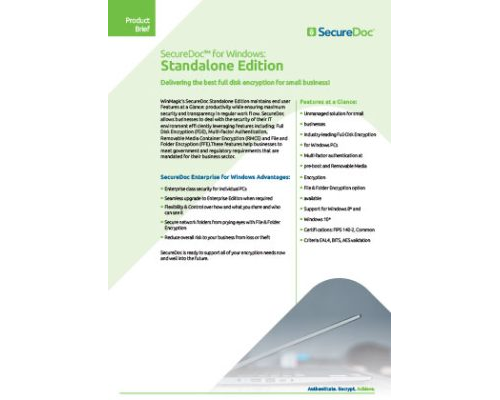 SecureDoc™ for Windows Standalone Edition