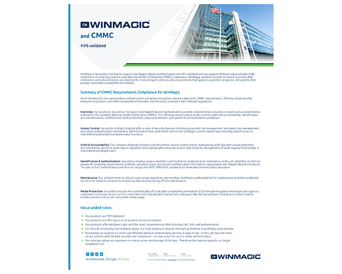 WinMagic and CMMC