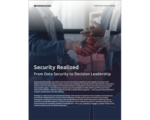 Security Realized From Data Security to Decision Leadership